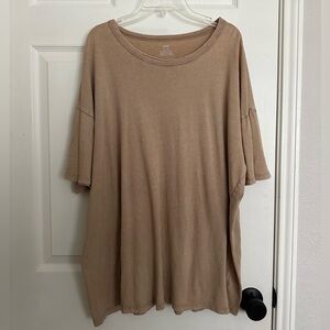 Aerie Distressed Oversized Boyfriend Tee